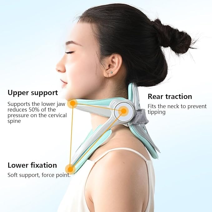 Neck Brace, Soft Foam Cervical Collar with 360° Adjustable Chin Support, Cervical Neck Brace for Forward Head Posture Correction and Cervical Spine Support, Neck Brace for Neck Pain and Support | Traction Equipment - TrueDesk