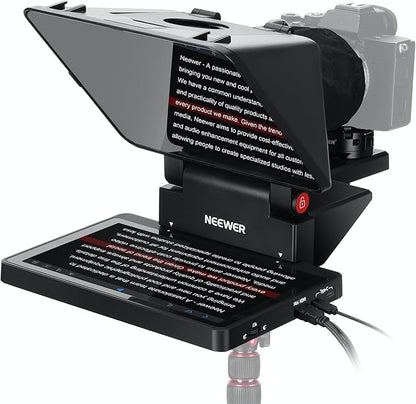 NEEWER 2 in 1 Teleprompter 11 Inch with Monitor, Supports Screen Mirroring, Portable Prompter for Camera Mobile Phone Webcam Windows MacOS for YouTube Twitch Live Streaming Conference, X11 | Teleprompters - TrueDesk