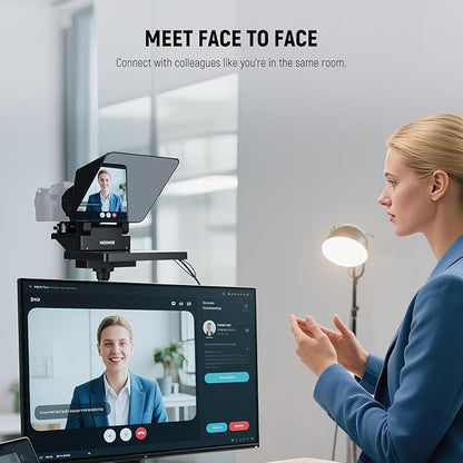 NEEWER 2 in 1 Teleprompter 11 Inch with Monitor, Supports Screen Mirroring, Portable Prompter for Camera Mobile Phone Webcam Windows MacOS for YouTube Twitch Live Streaming Conference, X11 | Teleprompters - TrueDesk