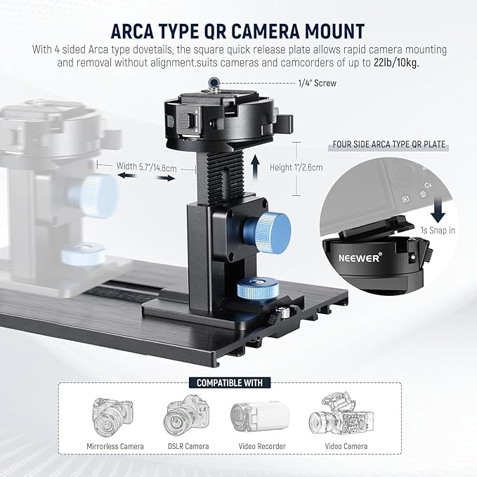 Neewer Teleprompter with Arca Type Camera Mount, Cold Shoes, RT113 Remote Teleprompter App, Online Teaching/Vlogger/Live Streaming Prompter for iPad Tablet, Assembly Free, X12II | Teleprompters - TrueDesk