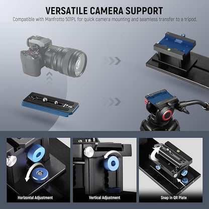 Neewer Teleprompter X14 III with RT113 Remote/App Control, 45° Tilt 14" Beamsplitter All Metal Frame Upgraded Camera Mount QR Plate Compatible with Manfrotto 501PL for iPhone iPad DSLR, Assembly Free | Teleprompters - TrueDesk