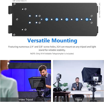 NEEWER Teleprompter X14 with RT - 110 Remote & APP Control (Bluetooth Connection via NEEWER Teleprompter App), Portable No Assembly Compatible with iPad Android Tablet, Smartphone, DSLR Camera | Teleprompters - TrueDesk