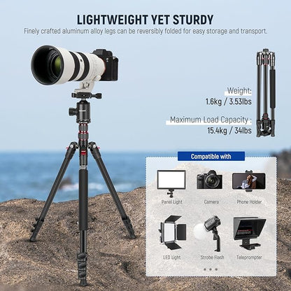 NEEWER X12 14 inch Aluminum Alloy Teleprompter + 77 inch Camera Tripod Monopod, Prompter for iPad Tablet Phone DSLR with Remote Control, APP Compatible with iOS/Android for Online Teaching Streaming | Teleprompters - TrueDesk