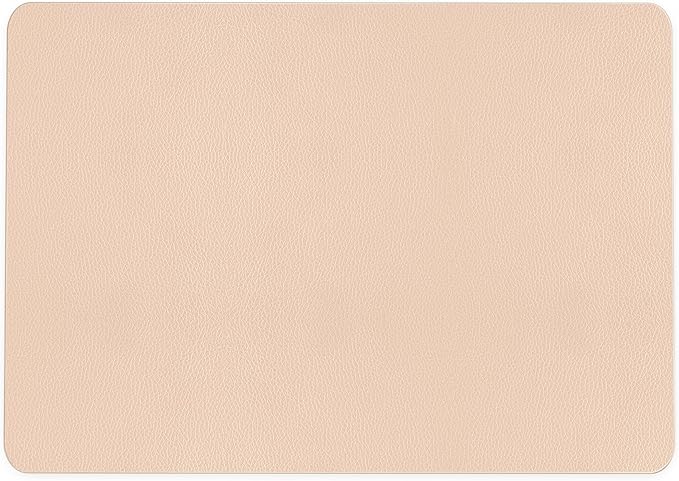 Nekmit Leather Desk Blotter Pad 17 x 12 Inches, Flat, Non - Slip, Waterproof, Apricot | Desk Pads Blotters - TrueDesk