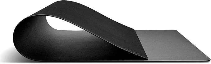 Nekmit Leather Desk Blotter Pad 17 x 12 Inches, Flat, Non - Slip, Waterproof, Black | Desk Pads Blotters - TrueDesk