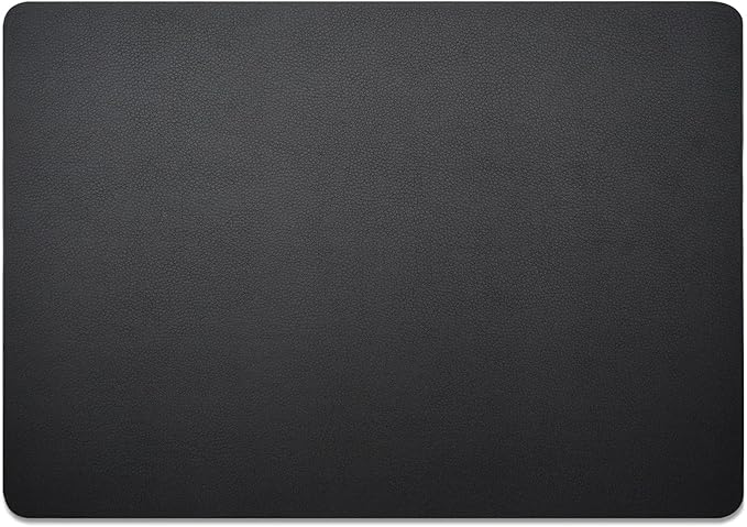Nekmit Leather Desk Blotter Pad 17 x 12 Inches, Flat, Non - Slip, Waterproof, Black | Desk Pads Blotters - TrueDesk