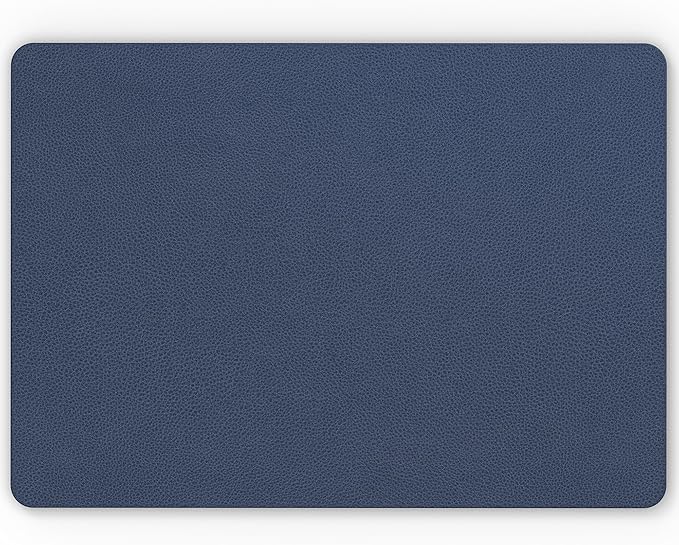Nekmit Leather Desk Blotter Pad 17 x 12 Inches, Flat, Non - Slip, Waterproof, Blue | Desk Pads Blotters - TrueDesk