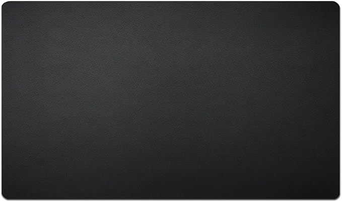 Nekmit Leather Desk Blotter Pad 24 x 14 Inches, Flat, Non - Slip, Waterproof, Black | Desk Pads Blotters - TrueDesk