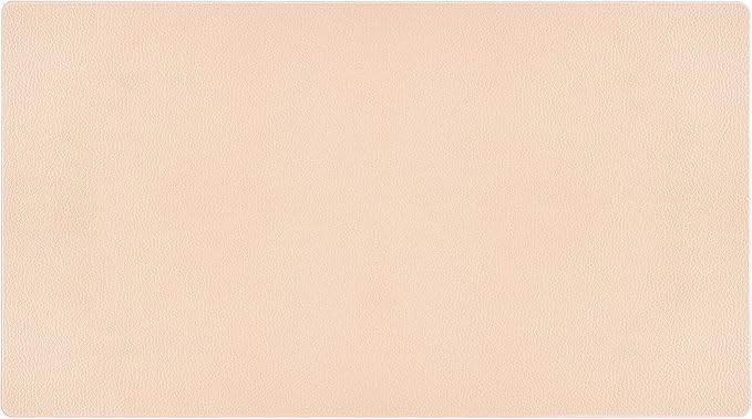 Nekmit Leather Desk Blotter Pad 36 x 20 Inches, Flat, Non - Slip, Waterproof, Apricot, Ideal for Office and Home and More | Desk Pads Blotters - TrueDesk