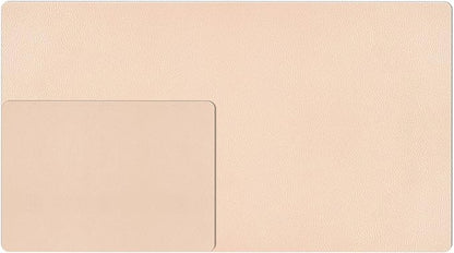 Nekmit Leather Desk Blotter Pad 36 x 20 Inches, Flat, Non - Slip, Waterproof, Apricot, Ideal for Office and Home and More | Desk Pads Blotters - TrueDesk