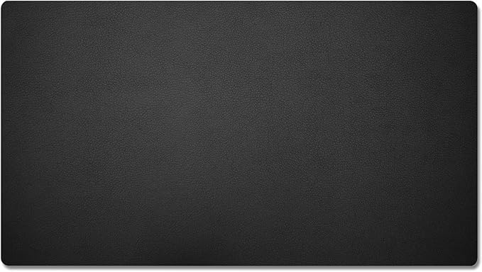 Nekmit Leather Desk Blotter Pad 36 x 20 Inches, Flat, Non - Slip, Waterproof, Black | Desk Pads Blotters - TrueDesk