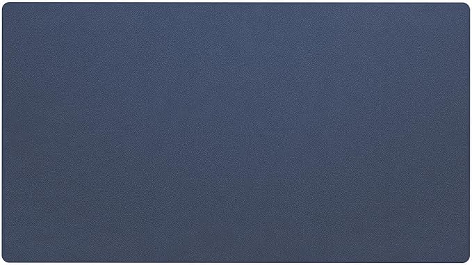 Nekmit Leather Desk Blotter Pad 36 x 20 Inches, Flat, Non - Slip, Waterproof, Blue | Desk Pads Blotters - TrueDesk