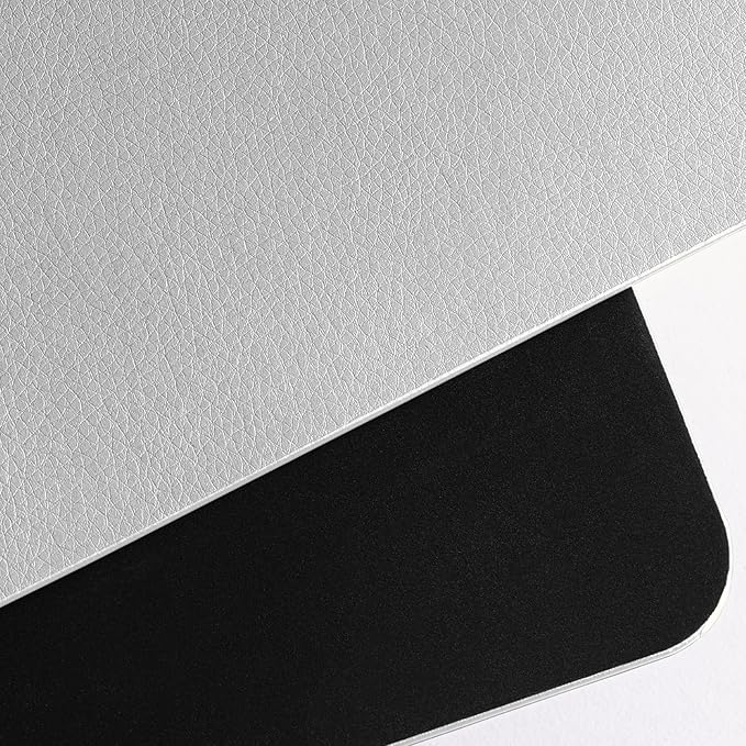 Nekmit Leather Desk Blotter Pad 36 x 20 Inches, Flat, Non - Slip, Waterproof, Gray | Desk Pads Blotters - TrueDesk