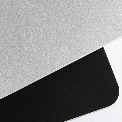 Nekmit Leather Desk Blotter Pad 36 x 20 Inches, Flat, Non - Slip, Waterproof, Gray | Desk Pads Blotters - TrueDesk