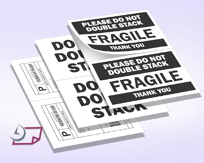 NextDayLabels Half Sheet Shipping Labels 5.5" x 8.5" – Printable Blank Labels for Laser & Inkjet Printers, White Self - Adhesive Stickers, 2 Per Page for Ship, FBA, UPS & FedEx, Made in USA, 25 Pack | Laser Inkjet Printer Labels - TrueDesk