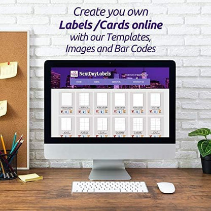 NextDayLabels Half Sheet Shipping Labels 5.5" x 8.5" – Printable Blank Labels for Laser & Inkjet Printers, White Self - Adhesive Stickers, 2 Per Page for Ship, FBA, UPS & FedEx, Made in USA, 50 Pack | Laser Inkjet Printer Labels - TrueDesk