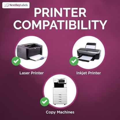 NextDayLabels Half Sheet Shipping Labels 5.5" x 8.5" – Printable Blank Labels for Laser & Inkjet Printers, White Self - Adhesive Stickers, 2 Per Page for Ship, FBA, UPS & FedEx, Made in USA, 250 Pack | Laser Inkjet Printer Labels - TrueDesk