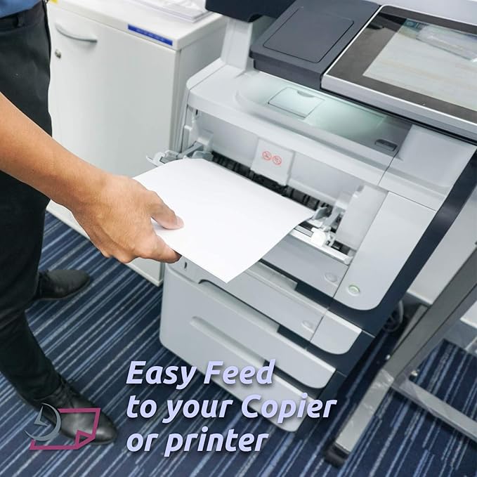 NextDayLabels Half Sheet Shipping Labels 5.5" x 8.5" – Printable Blank Labels for Laser & Inkjet Printers, White Self - Adhesive Stickers, 2 Per Page for Ship, FBA, UPS & FedEx, Made in USA, 100 Pack | Laser Inkjet Printer Labels - TrueDesk