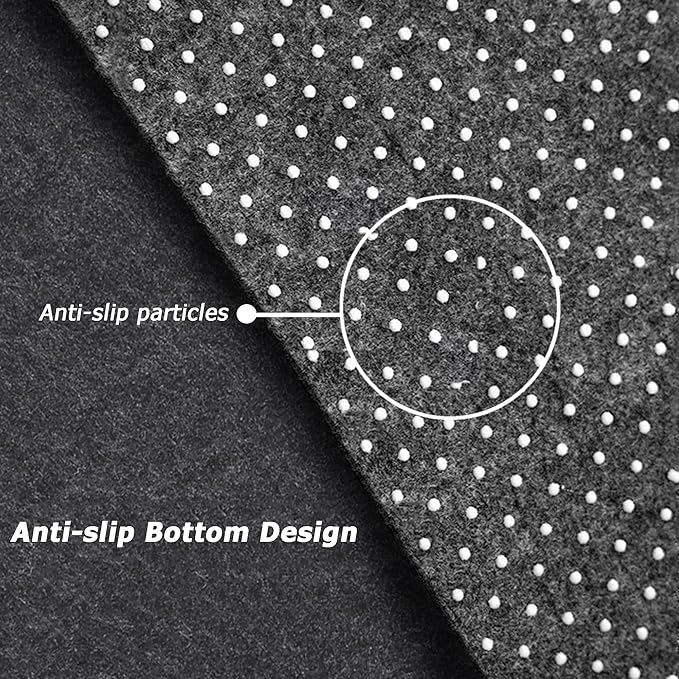 Non - slip Desk Mat Desk Blotter, Felt Desk Pad Protector, Office Desk Protector Keyboard Pad Large Mouse Pad Desk Writing Mat for Writing/Playing/Reading (90 * 40cm,Black) | Desk Pads Blotters - TrueDesk