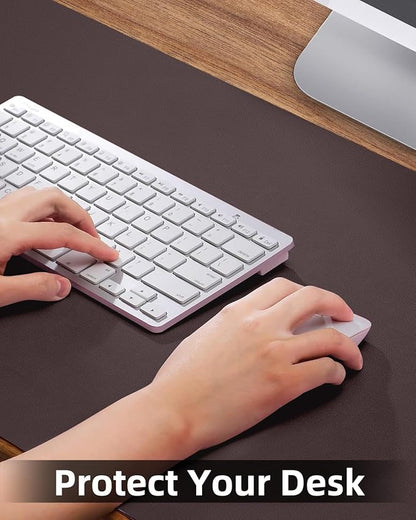 Non - Slip Desk mat,PULeather Desk Pad Protector, Office Desk Mat, Large Mouse Pad,Desk Blotter, Laptop Desk Pad, Waterproof Desk Writing Pad for Office and Home (Coffee, 35.4" x 17") | Desk Pads Blotters - TrueDesk
