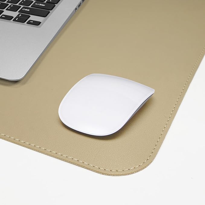Non - Slip Desk Pad, Desk mat,Waterproof PU Leather Protector, Easy Clean Laptop Mat for Work/Home/Decor (Apricot, 31.5" x 12") | Mouse Pads - TrueDesk