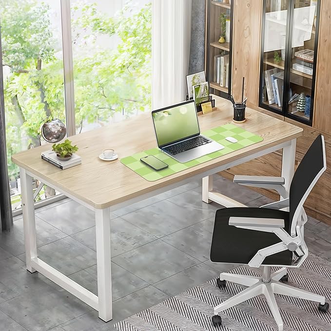 Non - Slip Desk Pad, Mouse Pad, Waterproof PU Leather Desk Protector, Large Desk Blotter, Easy Clean Laptop Desk Writing Mat for Work/Home/Decor(Green 31.5" x 12") | Desk Pads Blotters - TrueDesk