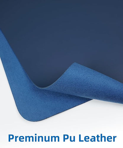 Non - Slip Desk Pad,Mouse Pad,Waterproof PU Leather Desk Protector,Ultra Thin Large Desk Blotter,Waterproof Keyboard mat for Office/Home/Decor(Midnight Blue 23.6" x 13") | Desk Pads Blotters - TrueDesk
