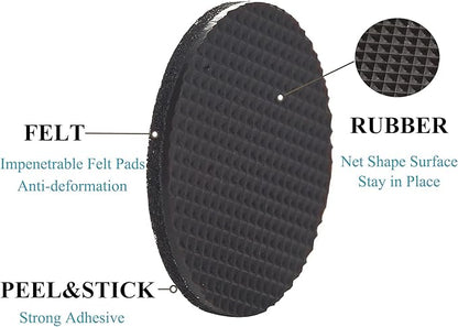 Non Slip Furniture Pads - Round, Square, Rectangle, Furnigear Premium 129 Pieces Furniture Grippers Chair Leg Pads Self Adhesive Rubber Chair Feet - Anti Scratches Furniture Pads for Hardwood Floors | Furniture Pads - TrueDesk