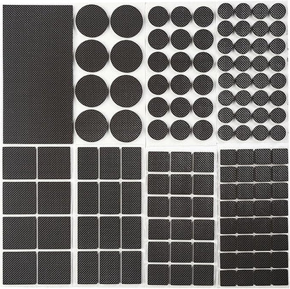 Non Slip Furniture Pads - Round, Square, Rectangle, Furnigear Premium 129 Pieces Furniture Grippers Chair Leg Pads Self Adhesive Rubber Chair Feet - Anti Scratches Furniture Pads for Hardwood Floors | Furniture Pads - TrueDesk