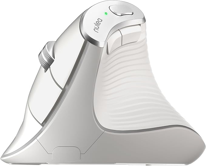 Nulea M510 Vertical Mouse Wireless, Ergonomic Mouse for Comfy Tracking, 3 Adjustable DPI (800 - 1200 - 1600), 2.4G Wireless Vertical Mouse with 6 Buttons, Compatible with Windows, Mac OS, Laptop, White | Mice - TrueDesk