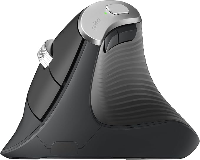 Nulea M510 Vertical Mouse Wireless, Ergonomic Mouse for Comfy Tracking, 3 Adjustable DPI (800 - 1200 - 1600), 2.4G Wireless Vertical Mouse with 6 Buttons, Compatible with Windows, Mac OS, Laptop, PC, Grey | Mice - TrueDesk