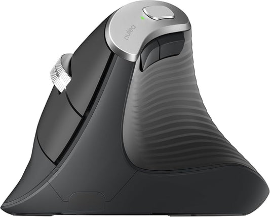 Nulea M510 Vertical Mouse Wireless, Ergonomic Mouse for Comfy Tracking, 3 Adjustable DPI (800 - 1200 - 1600), 2.4G Wireless Vertical Mouse with 6 Buttons, Compatible with Windows, Mac OS, Laptop, PC, Grey | Mice - TrueDesk