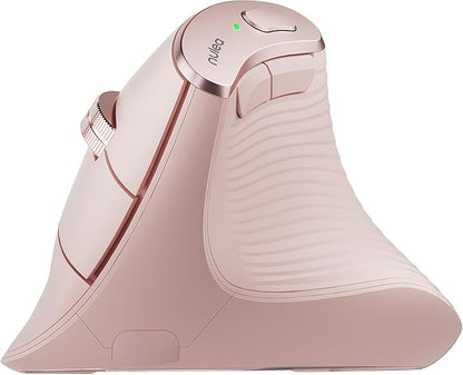 Nulea M510 Vertical Mouse Wireless, Ergonomic Mouse for Comfy Tracking, 3 Adjustable DPI (800 - 1200 - 1600), 2.4G Wireless Vertical Mouse with 6 Buttons, Compatible with Windows, Mac OS, Laptop, PC,Pink | Mice - TrueDesk