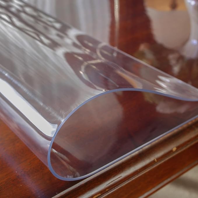 OstepDecor Clear Table Cover Protector, 2mm Thick, 44 x 96 Inch, Dining Room Table Protector | Table Pads - TrueDesk