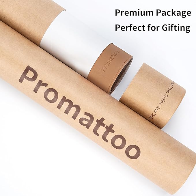 Oversized Non - Slip Desk Pad Protector with Premium Gift Box – Vegan Leather Waterproof Laptop Mat for Keyboard & Mouse, Grips Desk Firmly – Large Office Pad– Caramel Brown | Desk Pads Blotters - TrueDesk
