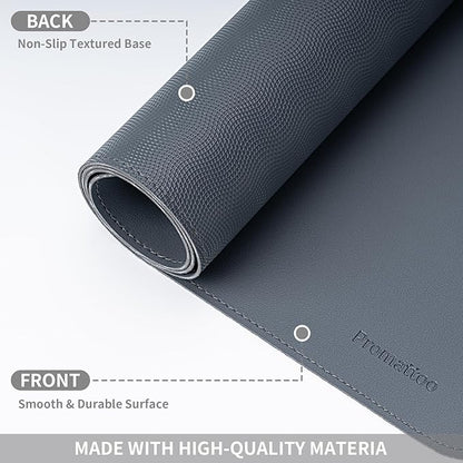 Oversized Non - Slip Desk Pad Protector with Premium Gift Box – Vegan Leather Waterproof Laptop Mat for Keyboard & Mouse, Grips Desk Firmly – Large Office Pad– Dusk Navy | Desk Pads Blotters - TrueDesk