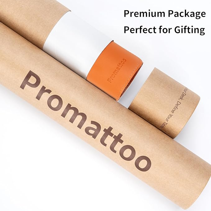 Oversized Non - Slip Desk Pad Protector with Premium Gift Box – Vegan Leather Waterproof Laptop Mat for Keyboard & Mouse, Grips Desk Firmly – Large Office Pad – Sunset Orange | Desk Pads Blotters - TrueDesk
