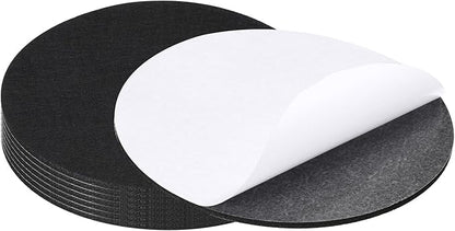 PATIKIL 10" Diameter Felt Furniture Pads, 8 Pack 1/5" Thick Lamp Base Felt Round Soft Adhesive Non - Slip Anti - Scratch Backed Felt Floor Protector for Lamp Furniture DIY Craft, Black | Furniture Pads - TrueDesk