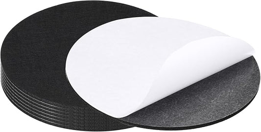 PATIKIL 10" Diameter Felt Furniture Pads, 8 Pack 1/5" Thick Lamp Base Felt Round Soft Adhesive Non - Slip Anti - Scratch Backed Felt Floor Protector for Lamp Furniture DIY Craft, Black | Furniture Pads - TrueDesk