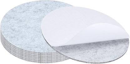 PATIKIL 10" Diameter Felt Furniture Pads, 8 Pack 1/5" Thick Lamp Base Felt Round Soft Adhesive Non - Slip Anti - Scratch Backed Felt Floor Protector for Lamp Furniture DIY Craft, Light Grey | Furniture Pads - TrueDesk