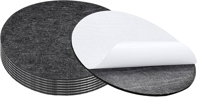 PATIKIL 11" Diameter Felt Furniture Pads, 8 Pack 1/5" Thick Lamp Base Felt Round Soft Adhesive Non - Slip Anti - Scratch Backed Felt Floor Protector for Lamp Furniture DIY Craft, Dark Grey | Furniture Pads - TrueDesk