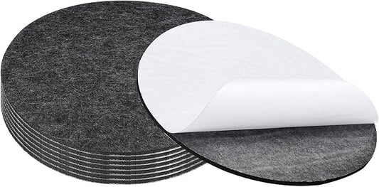 PATIKIL 11" Diameter Felt Furniture Pads, 8 Pack 1/5" Thick Lamp Base Felt Round Soft Adhesive Non - Slip Anti - Scratch Backed Felt Floor Protector for Lamp Furniture DIY Craft, Dark Grey | Furniture Pads - TrueDesk