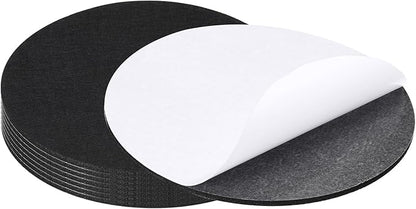 PATIKIL 12" Black Felt Round Furniture Pads, 8 Pack 1/5" Thick Anti - Scratch Adhesive Non - Slip Floor Protector | Furniture Pads - TrueDesk