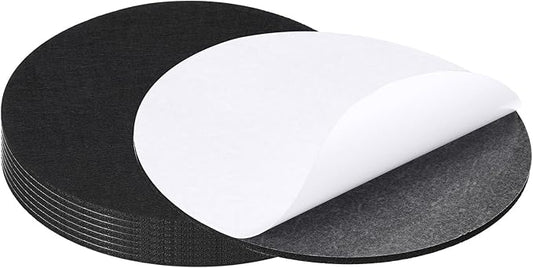 PATIKIL 12" Black Felt Round Furniture Pads, 8 Pack 1/5" Thick Anti - Scratch Adhesive Non - Slip Floor Protector | Furniture Pads - TrueDesk