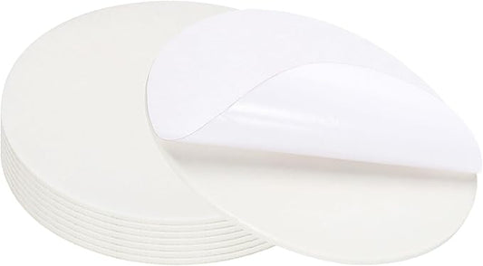 PATIKIL 12" Diameter Felt Furniture Pads, 8 Pack 1/5" Thick Lamp Base Felt Round Soft Adhesive Non - Slip Anti - Scratch Backed Felt Floor Protector for Lamp Furniture DIY Craft, White | Furniture Pads - TrueDesk