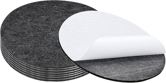 PATIKIL 12" Diameter Felt Furniture Pads, 8 Pack 1/5" Thick Lamp Base Felt Round Soft Adhesive Non - Slip Anti - Scratch Backed Felt Floor Protector for Lamp Furniture DIY Craft, Dark Grey | Furniture Pads - TrueDesk