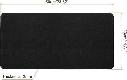 PATIKIL 24"x12" Desk Mat Protector, Felt Dual Side Desktop Pad Writing Mat for Office Home, Black | Desk Pads Blotters - TrueDesk