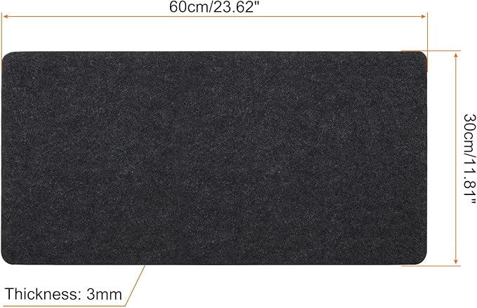 PATIKIL 24"x12" Desk Mat Protector, Felt Dual Side Mouse Pad Writing Mat for Office Home, Gray | Mouse Pads - TrueDesk