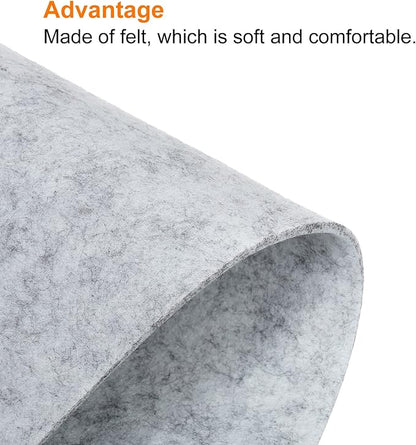 PATIKIL 24"x12" Desk Mat Protector, Felt Dual Side Mouse Pad Writing Mat for Office Home, Light Gray | Mouse Pads - TrueDesk