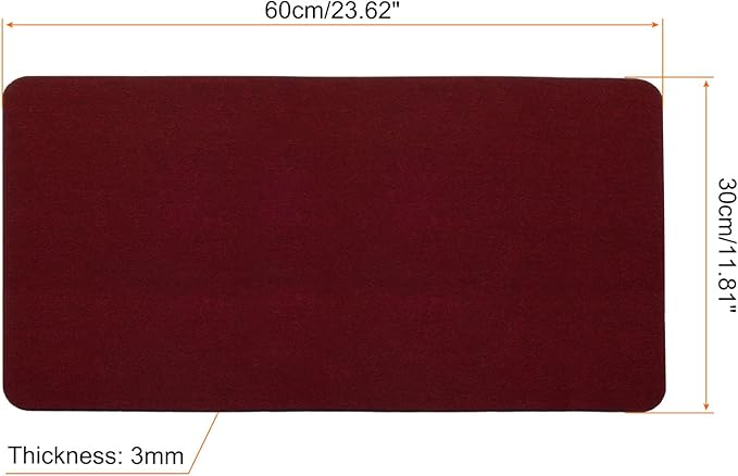 PATIKIL 24"x12" Desk Mat Protector, Felt Dual Side Mouse Pad Writing Mat for Office Home, Red | Mouse Pads - TrueDesk